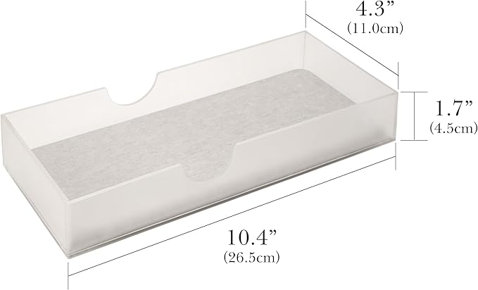 Electric Toothbrush Holder with Diatomite Drying Stone, Bathroom Drawer Organizer with Drainage Hole for Toothbrush Tray, Acrylic Drawer Organizer Bins for Toothbrush, Toothpaste (Frosted Large)