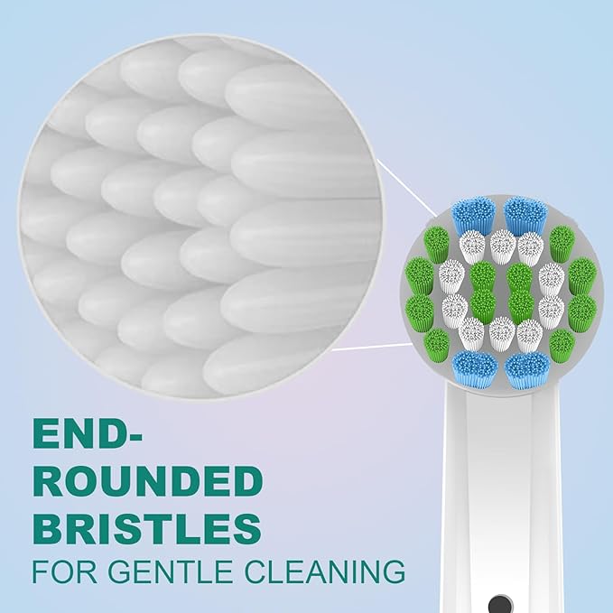 Replacement Toothbrush Heads Compatible with Oral B Braun,Electric Toothbrush Heads Brush Heads Refill for Oral B Pro 500 1000 1500,Genius, Smart Toothbrush