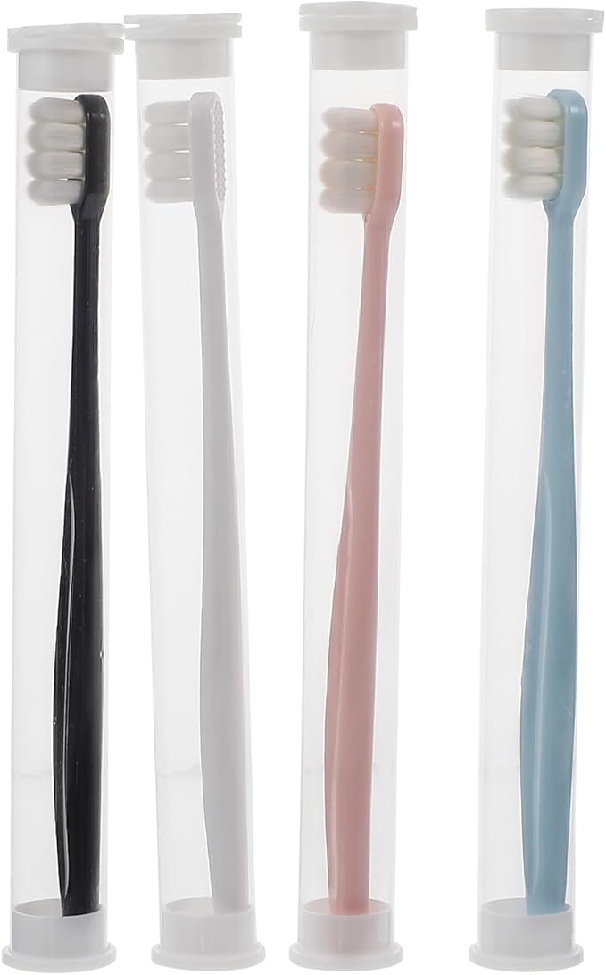 Soft Bristle Toothbrush Set 4Pcs for Adults Pregnant Women Manual Oral Care Soft Toothbrushes for Sensitive Gums Daily Cleaning