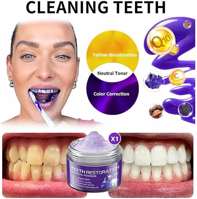 Teeth Restoration Mineral Powder, Mineral Tooth Powder,Professional Oral Care,Protect Teeth and Gums and Solve Oral Problems (2)