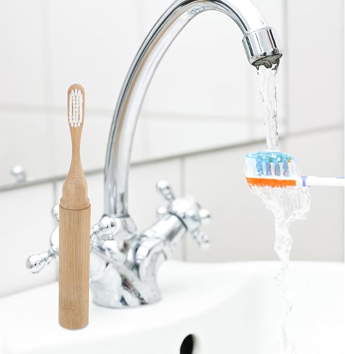 Healvian Soft Bristles Toothbrush for Adult with Foldable Design and Portable Case, Travel Manual Toothbrush Set for Oral Care and Easy Carry