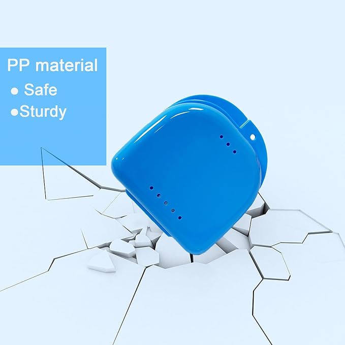 60PCS Retainer Case with Vent Holes,Larger Size 10 Color Denture Case,Portable Multi-Purpose Mouthguard Storage for Travel Home Office Business Trip