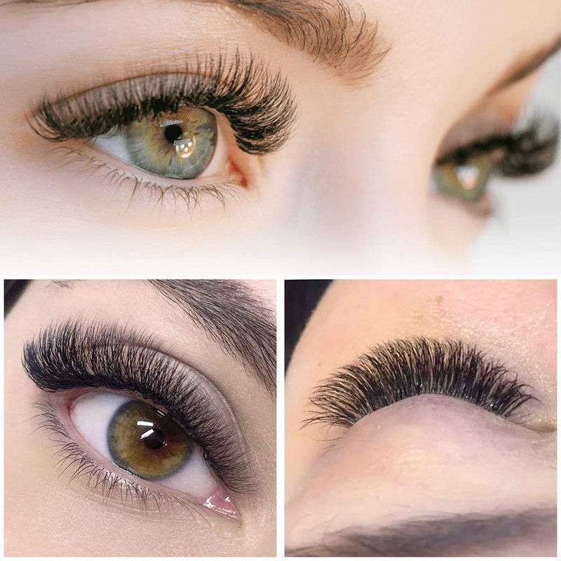 Premade Volume Eyelash Extensions 5D-D-0.10-17 Long Stem Premade Fans Eyelash Extensions .07 .10 Premade Volume Fans Volume Lash Extensions C D Curl(5D-D-0.10,17 mm)