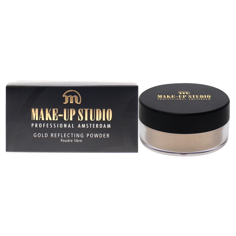 Make-Up Studio Professional Amsterdam Gold Reflecting Face And Body Powder Highlighter - Beautiful Subtle Highlight In An Instant - Incredible Shine - Ideal For Your Shoulders - Natural - 0.52 Oz