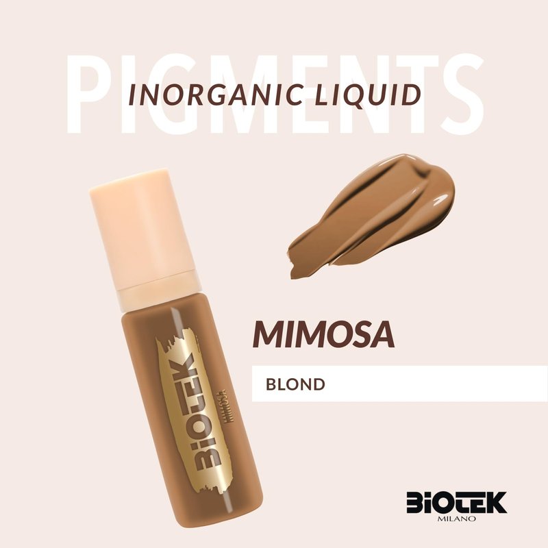 Brows Pigment for Professional Permanent Make Up - Inorganic Liquid - Honey Blonde Color- Made in Italy (Mimosa, 0.50 Fl Oz (Pack of 1))