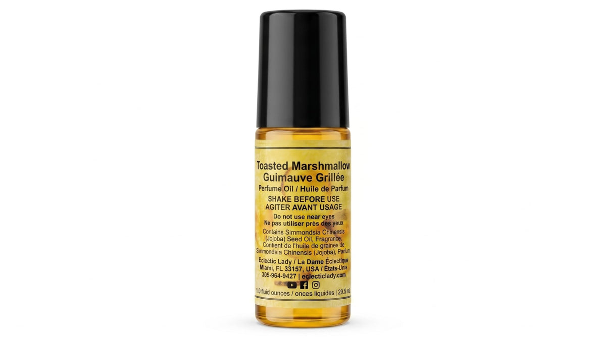 Toasted Marshmallow Perfume Oil, 1.0 Oz Portable Roll-On Fragrance