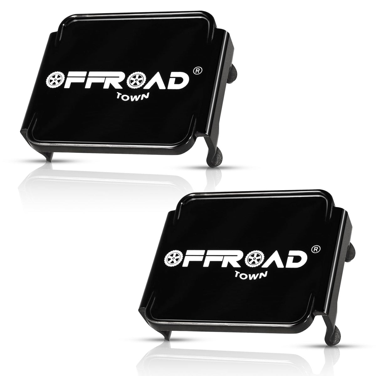 OFFROADTOWN LED Cube Lights Covers 2PCS 3 Inch Black Square LED Pods Covers Offroad Light Covers Polycarbonate Lens Protective L