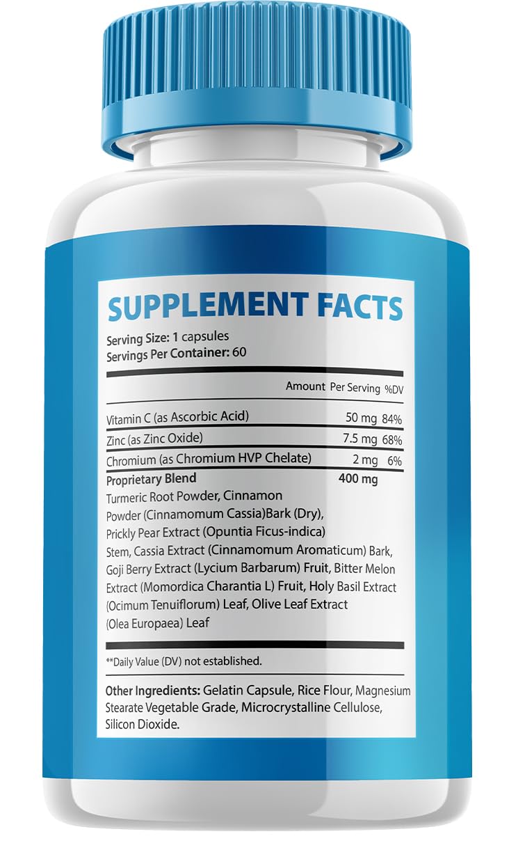 Glucea Metabolic Support - Glucea Support Supplement Pills, Glucea Advanced Formula Capsules Reviews (60 Capsules)