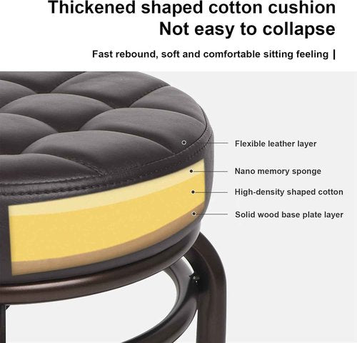 Elitzia Pedicure Foot Stool Beauty Salon SPA Foot Bath Footstool Two Color Optional Thick Support Seat Quality Wheels ET28500（Dark Brown）