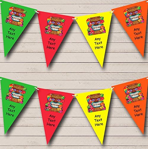 Hawaii Luau Personalized Birthday Party Bunting - Hanging Party Decoration - Birthday Party Banner Garland | Decorative Party Supplies