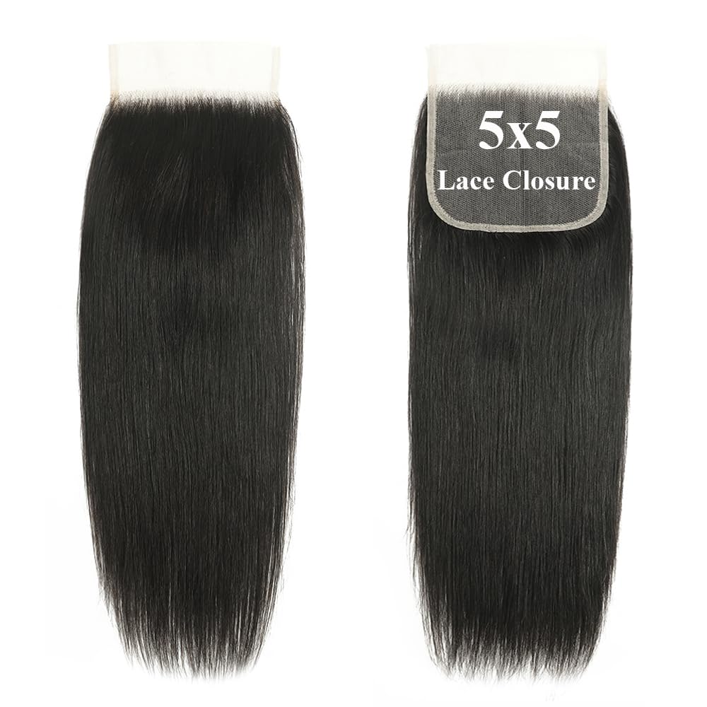 5x5 HD Lace Closure Straight Transparent HD Lace Closure Free Part 18 Inch