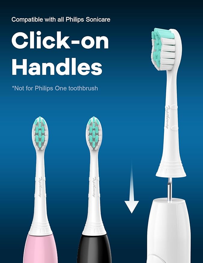 Toothbrush Replacement Heads for Philips Sonicare: Sonic Replacement Heads Compatible with Phillips Electric Toothbrush ProtectiveClean 4100 5100 5300 C2 G2 C1 W, Medium Soft - 8 Pack