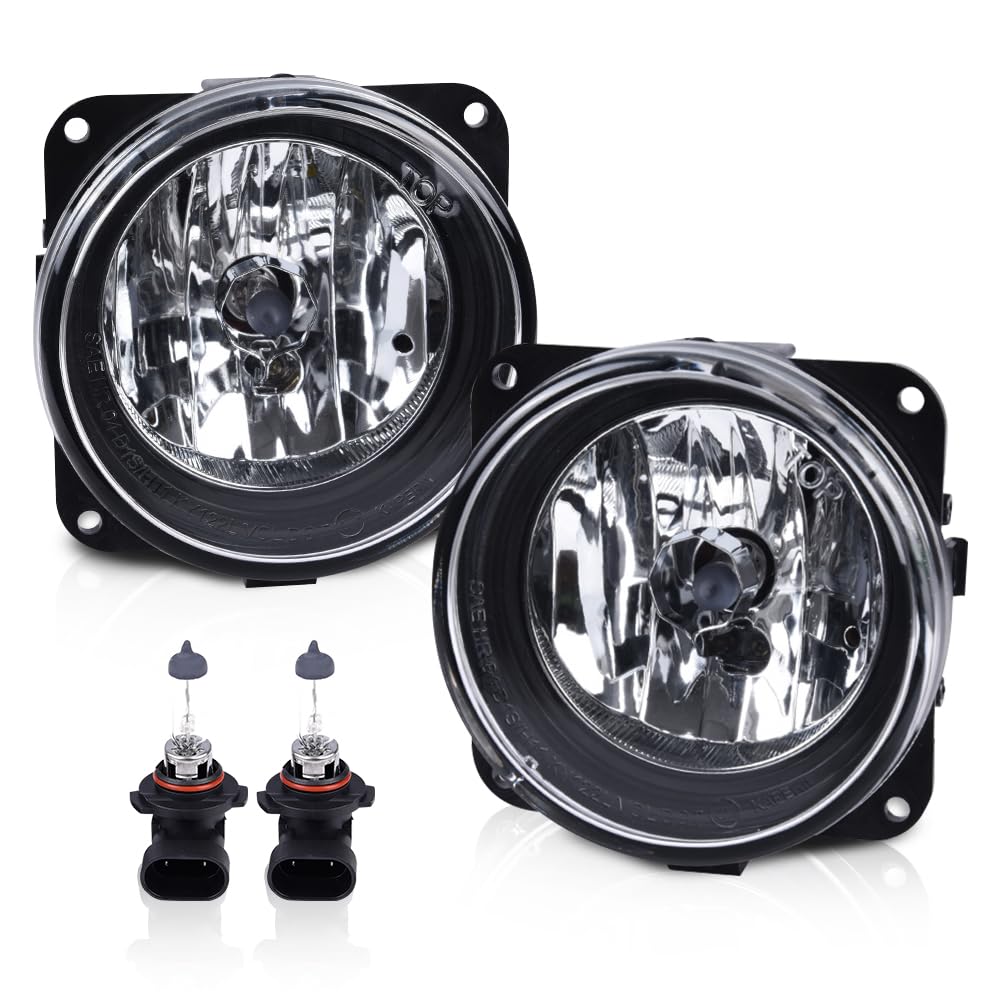 Fog Lights Clear Lens Front Driving Light Assembly Compatible with Ford Mustang Cobra 03-04/Focus(SVT Models Only) 02-04/Escape
