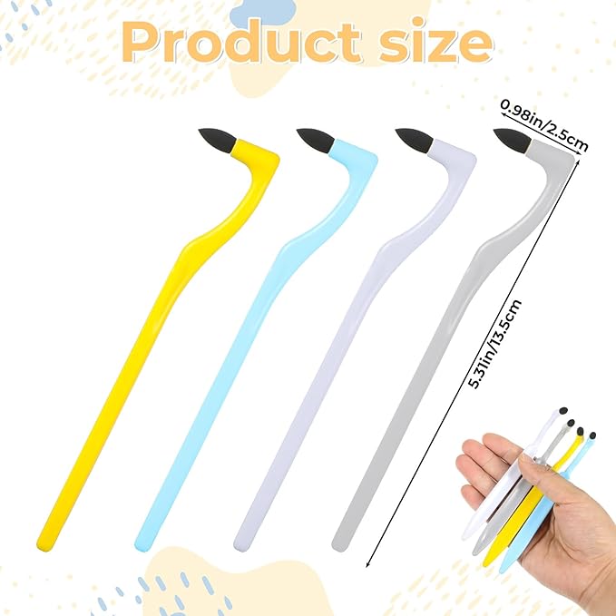 4 Pcs Tooth Stain Eraser Removers Dental Plaque Tartar Eraser Polisher Professional Dental Picks Tooth Stain Remover Tool For Teeth Whitening Polishing Adult Oral Care (4 Color)