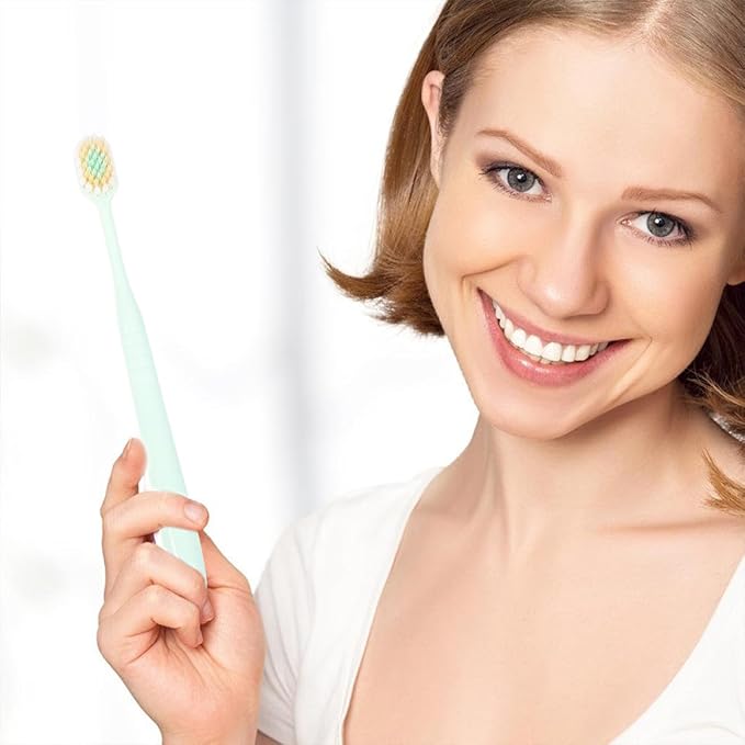 Mipcase Soft Bristle Toothbrush Wide Brush Head 9pcs, Adult Manual Toothbrushes for Gum Care, Household Teeth Brush for Daily Oral Cleaning