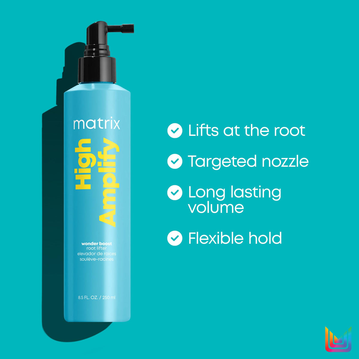 Matrix High Amplify Wonder Booster Root Lifter Spray - Provides Extreme Volume & Body, Boost Structure in Fine Hair, Thin & Limp Hair, Flexible Hold, 8.5 Fl Oz, Vegan