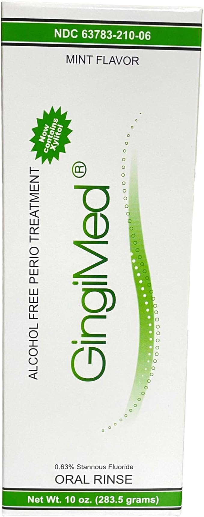 Mint Flavored .63% stannous Fluoride Dental Rinse, 10 Ounce Bottle. Indicated for Patients with Tooth Decay, Sensitivity, or gingival Bleeding.