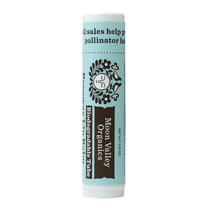 MOON VALLEY ORGANICS Organic Herbal Lip Balm Mint Vanilla, 0.15 OZ