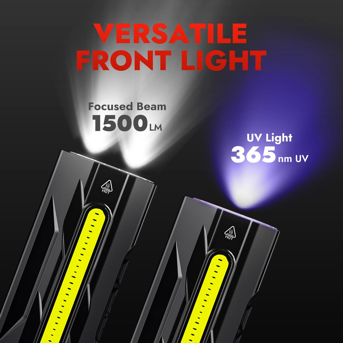 WARSUN T9PRO Pocket Flashlight Rechargeable, 1500 Lumen EDC Flashlight with Magnet Base and Clip, Compact Work Light for Dog Walking, Camping, Car Repair, Home Repair, Power Outages and Everyday Carry