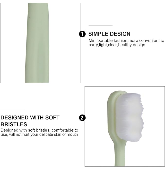 8Pcs Ultra Soft Toothbrush Set for Adults and Puerpera, Manual Teeth Cleaning Toothbrush with Fine Bristles, Portable Oral Care for Sensitive Gums and Deep Cleaning
