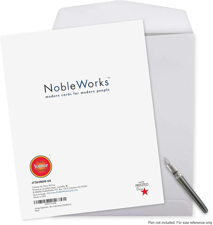 NobleWorks - Jumbo Birthday Greeting Card (8.5 x 11 Inch) - Cartoon Humor, Notecard with Envelope - Urology Department J7262BDG-US