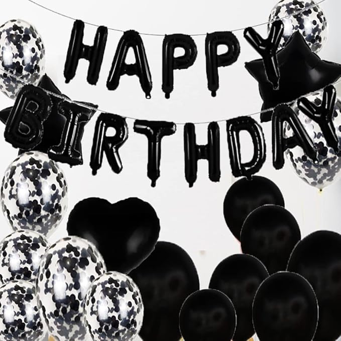Sweet 21th Birthday Decorations Party Supplies,Black Number 21 Balloons,21th Foil Mylar Balloons Latex Balloon Decoration,Great 21th Birthday for Girls,Women,Men,Photo Props