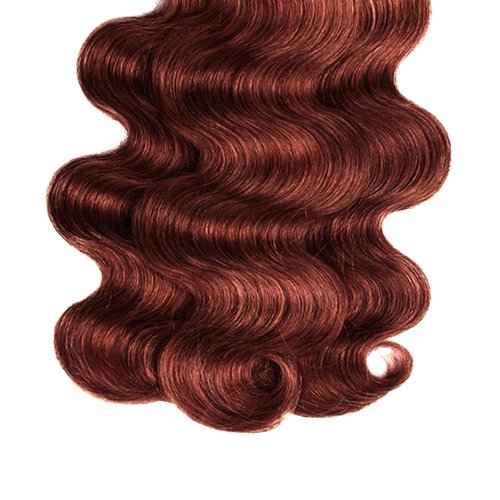 24 26 28 inch Copper Red Human Hair Bundles Reddish Brown Body Wave Bundle #33 Body Wave Human Hair Bundles Brown Bundle