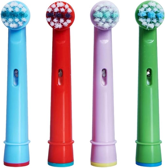 Kids Toothbrush Replacement Heads for Oral-B, Extra-Soft Bristles, Fits Both Electric and Battery for Oral-B Braun Brushes, Except Vitality Sonic, CrossActino Power, Sonic Complete, Pulsonics, EB-10A