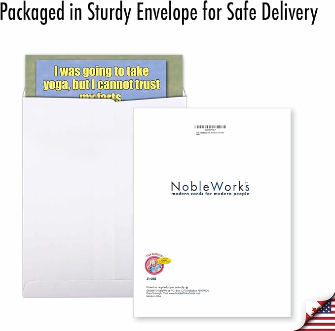 NobleWorks Oversize Hilarious Birthday Greeting Card 8.5 x 11 Inch with Envelope (1 Pack) Large Jumbo Bday Trust My Farts J1408