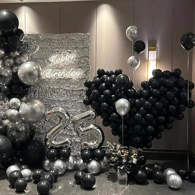40 inch Silver Number Balloon Giant Foil Helium Balloons Silver Number 8 Balloon for 8th Birthday Party Anniversary Decorations Supplies