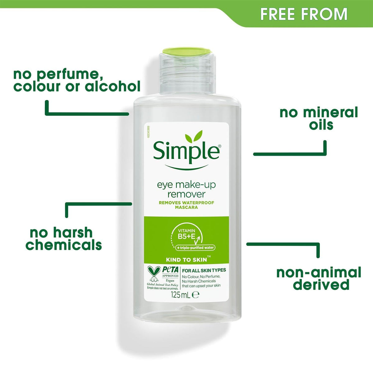 Simple Kind To Eyes Eye Make Up Remover 125 ml