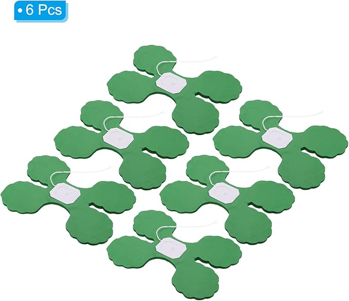 PATIKIL 9.8ft Four-Leaf Garland, 6 Pack Tissue Paper Hanging Flower Garland Reusable Streamers for Party Wedding Backdrop Decorations, Dark Green