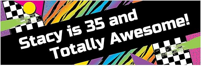 Fun Express Retro Party Custom Banner - Medium