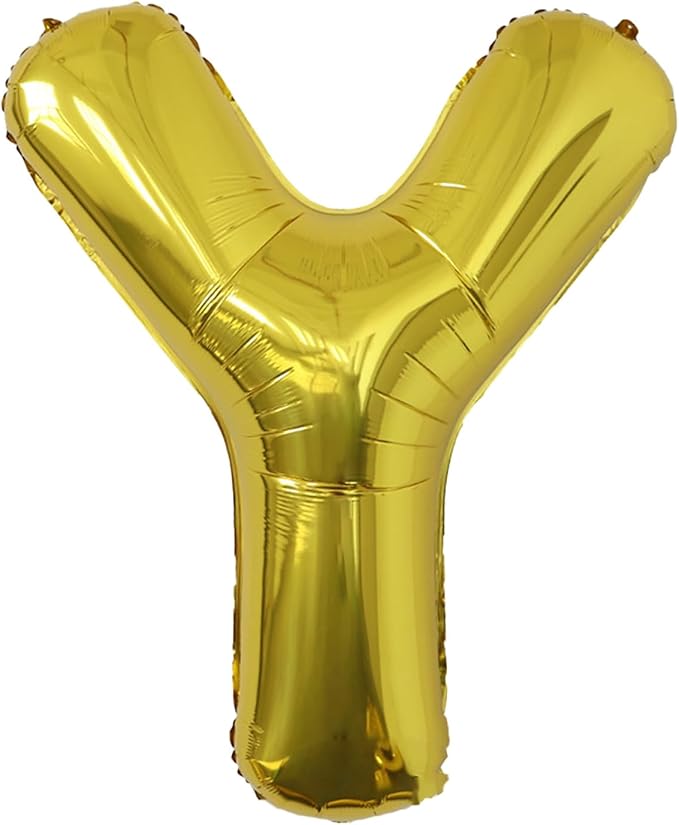Y Letter Balloons, 40 Inch Large Gold Letter Balloons, A to Z Mylar Balloons Letters, Y Foil Balloon, for Birthday, Baby Shower, Wedding, Anniversary Party Decoration