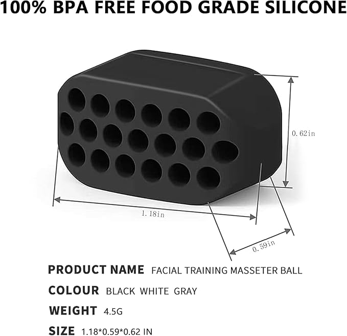 Jawline Exerciser for Man and Woman 3 Resistance Levels (6 pcs) BPA Free Silicone Jaw Exerciser Gum Tablets Jaw Trainer & Jaw Exerciser Shaper for Beginner, Intermediate & Advanced Users