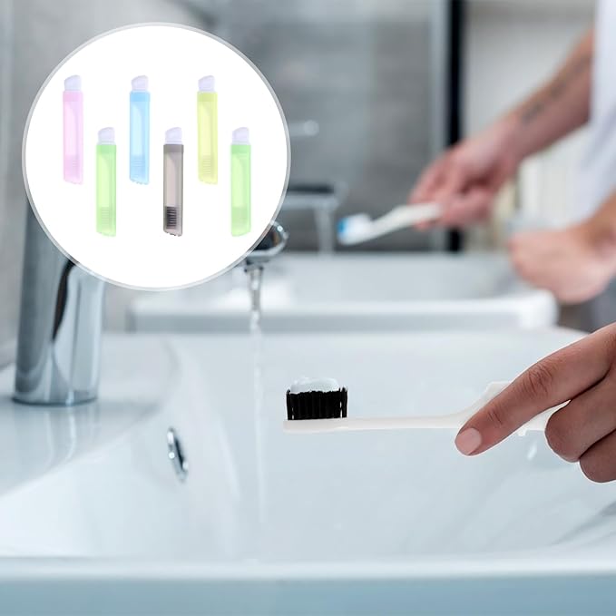 6Pcs Foldable Toothbrush Set with Soft Bristles, Portable Travel Toothbrush for Camping and Personal Oral Care, Compact Folding Handle for Adults Random Color Random Color
