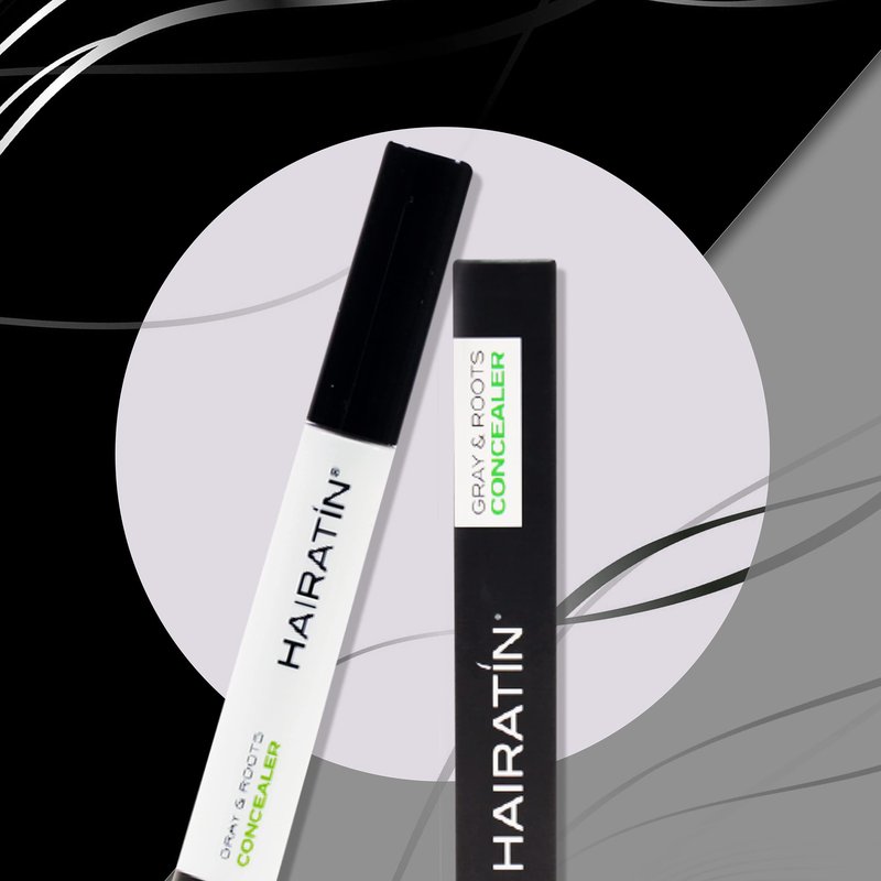 Hairatin Root Touch Up - Quick and Easy Application with Anti-transfer Technology for Better Concealing and Darkening of Gray Spots, and Maintains Thick Hair Throughout the Day
