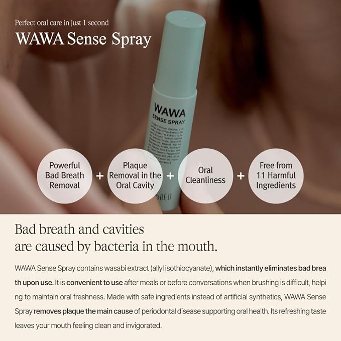 ROROBELL Wawa Sense Spray Oral Care Mouth Freshener Fights Bad breath ((1/3 Fl Oz (Pack of 3)))