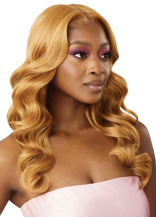 Outre Airtied 100% Fully Hand-Tied Wig - Human Hair Blend - Natural Body Wave 22" (DR CHOCOLATE TOFFEE)