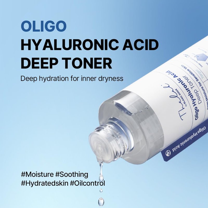 THE LAB by BLANC DOUX Oligo Hyaluronic Acid Deep Toner – Hydrating Toner for Sensitive Skin, pH Balance, Korean Skin Care, Alcohol-Free, Vegan Formula (6.76 Fl Oz)