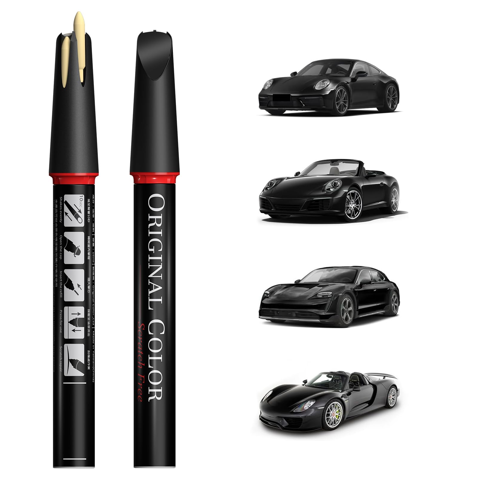 Carhoo M7N/G7 Ice Gray Compatible With Porsche Exact Match Touch Up Paint Pen, Car Scratch Remover For Nicks And Chips Repair -
