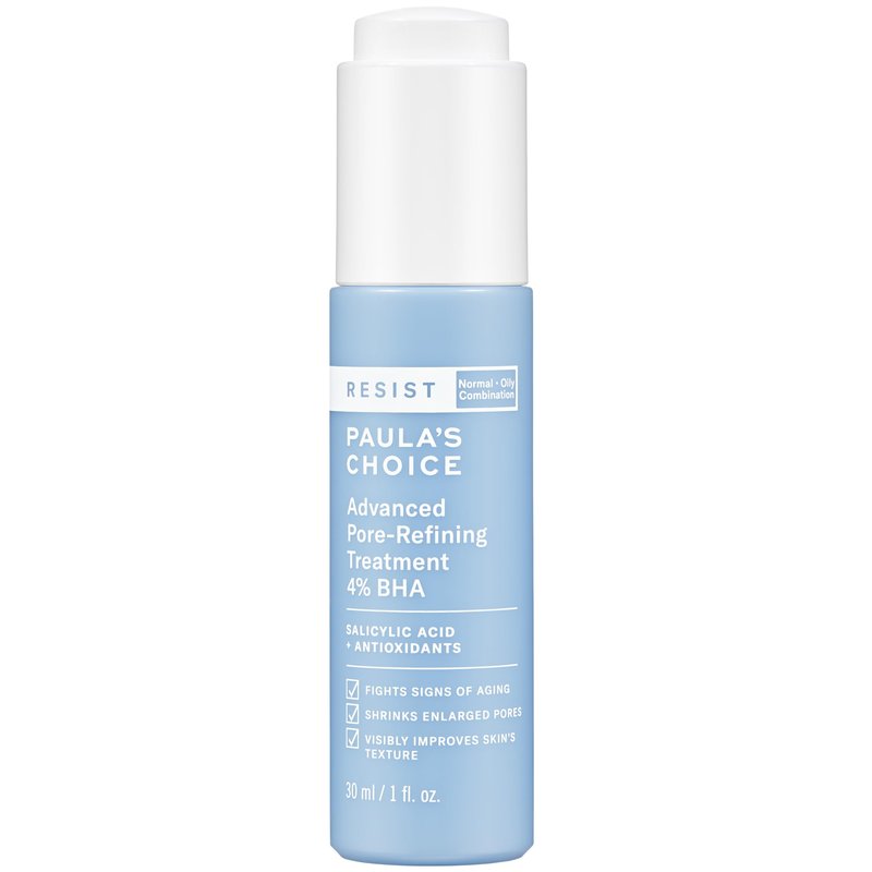 Paula's Choice RESIST Advanced Pore Refining Treatment 4% BHA Serum, Face Exfoliator with Salicylic Acid, Green Tea, Anti-Aging Exfoliant for Oily, Normal, Combination Skin, Fragrance-Free, 1 Fl Oz.