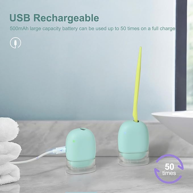 Toothbrush Holder, Toothbrush Cleaner Case, Portable USB Charging Toothbrush Cover with U V-C Light, Travel Toothbrush Holder (Green)