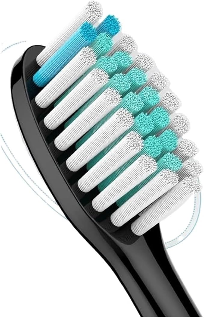 Black Toothbrush Heads,Compatible for Philips Sonicare Electric 8000pcs(1000packs) Soft Bristle