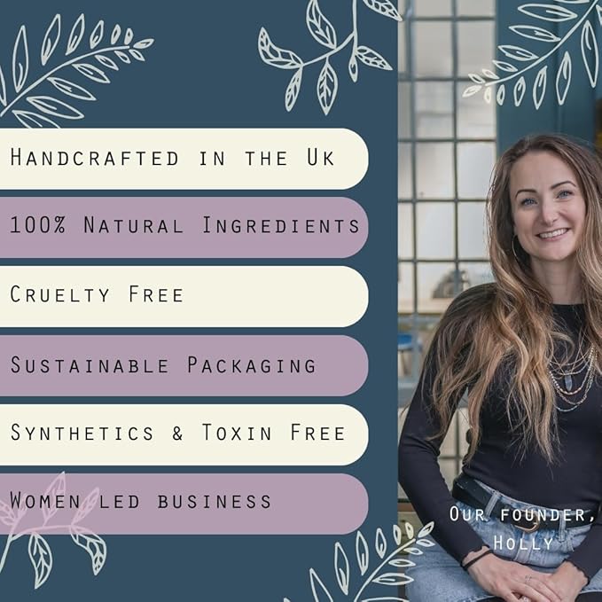 The Ilex Wood - All Natural Lip Balm - Lemon Balm and Peppermint - Cold Sore Treatment for Lips, Palm Oil Free, Cruelty Free, Plastic Free, Moisturising Lip Balm, Handcrafted - 10ml (0.34 fl oz)