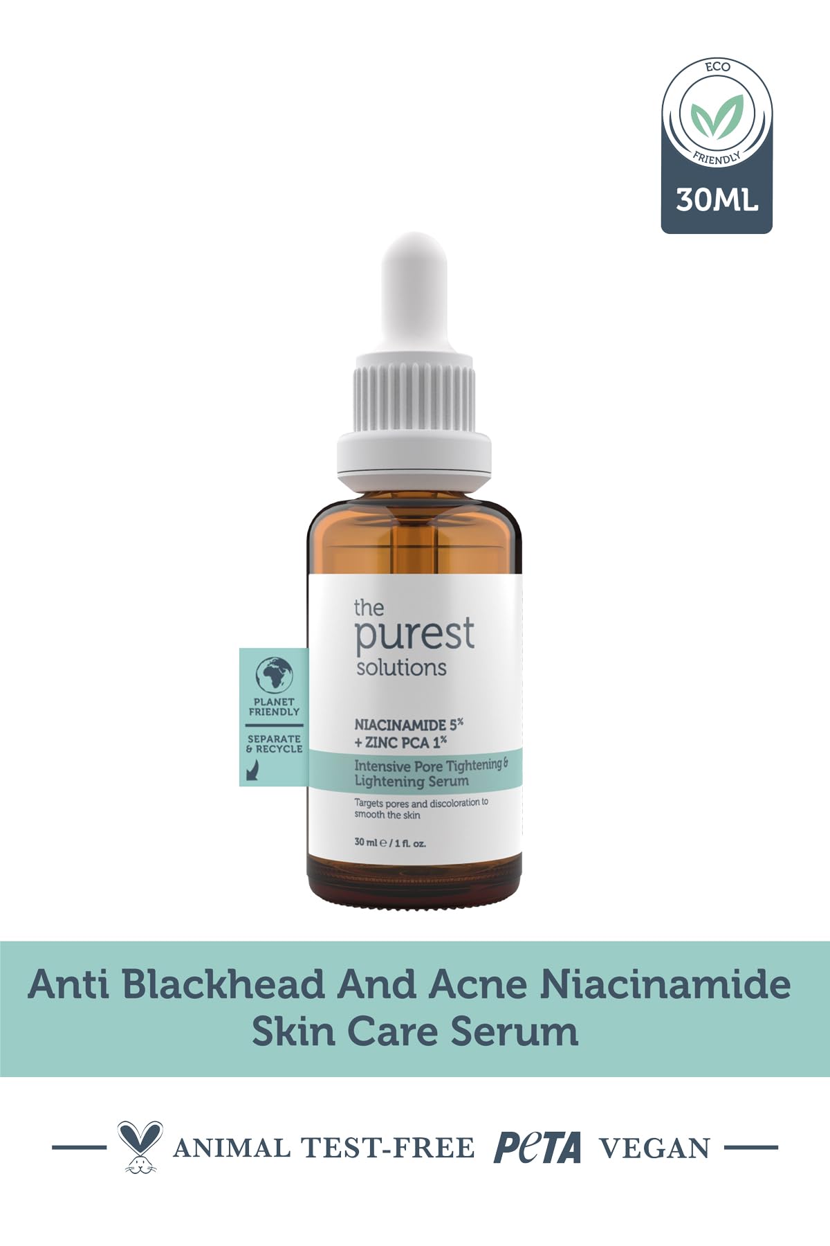 The Purest Solutions The Purest Solution Intensive Serum with Hyaluronic Acid, Salicylic Acid, Retinol Serum for Face - Vegan, Safe & Effective Pore Tightening Restoring, Niacinamide, Environmentally