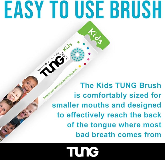 Tongue Scraper for Kids, Kids Tongue Cleaner Kit, Childrens Tongue Cleaner, Childs Tongue Scrubber, Fight Bad Breath, Made in USA (Set of 1)