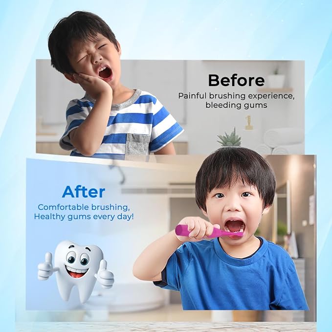 6 Pack Toothbrush Replacement Heads Compatible with Burst Kids Electric Toothbrush, Burst Kids Replacement Heads with Ultra-Soft Bristles, Dust Cover Caps, Perfectly Compatible (Pink)