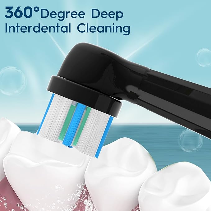 12PCS iO Replacement Heads Compatible with Oral B IO 2/3/4/5/6/7/8/9/10 Series Electric Toothbrush,Compatible with Oral B io Series Toothbrush Heads with Medium Bristles,Black