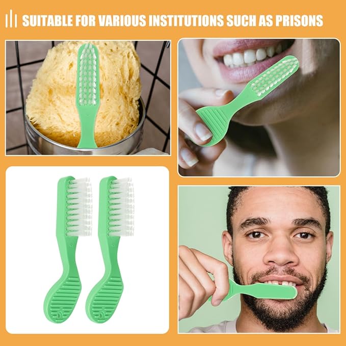 Yardwe 20Pcs Manual Prison Toothbrushes with Soft Medium Bristles Short Handle Portable Travel Size Mini Disposable Toothbrushes for Teeth Cleaning and Oral Care